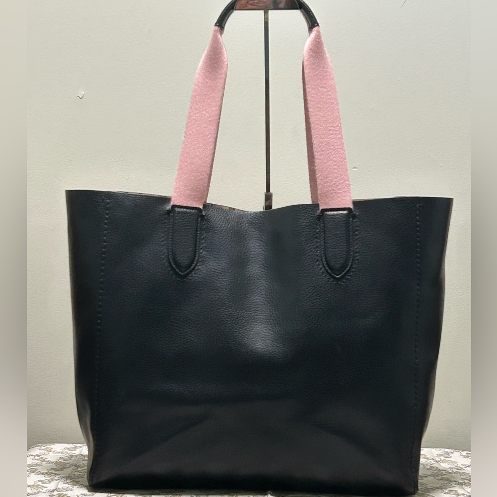 COACH Derby Pebble Leather Large Tote Bag w/Checker Heart Interior - Picture 5 of 11